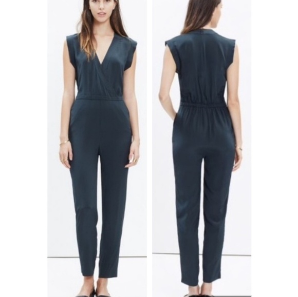 Madewell Pants - Madewell Yates Silk Jumpsuit Gray Size 6